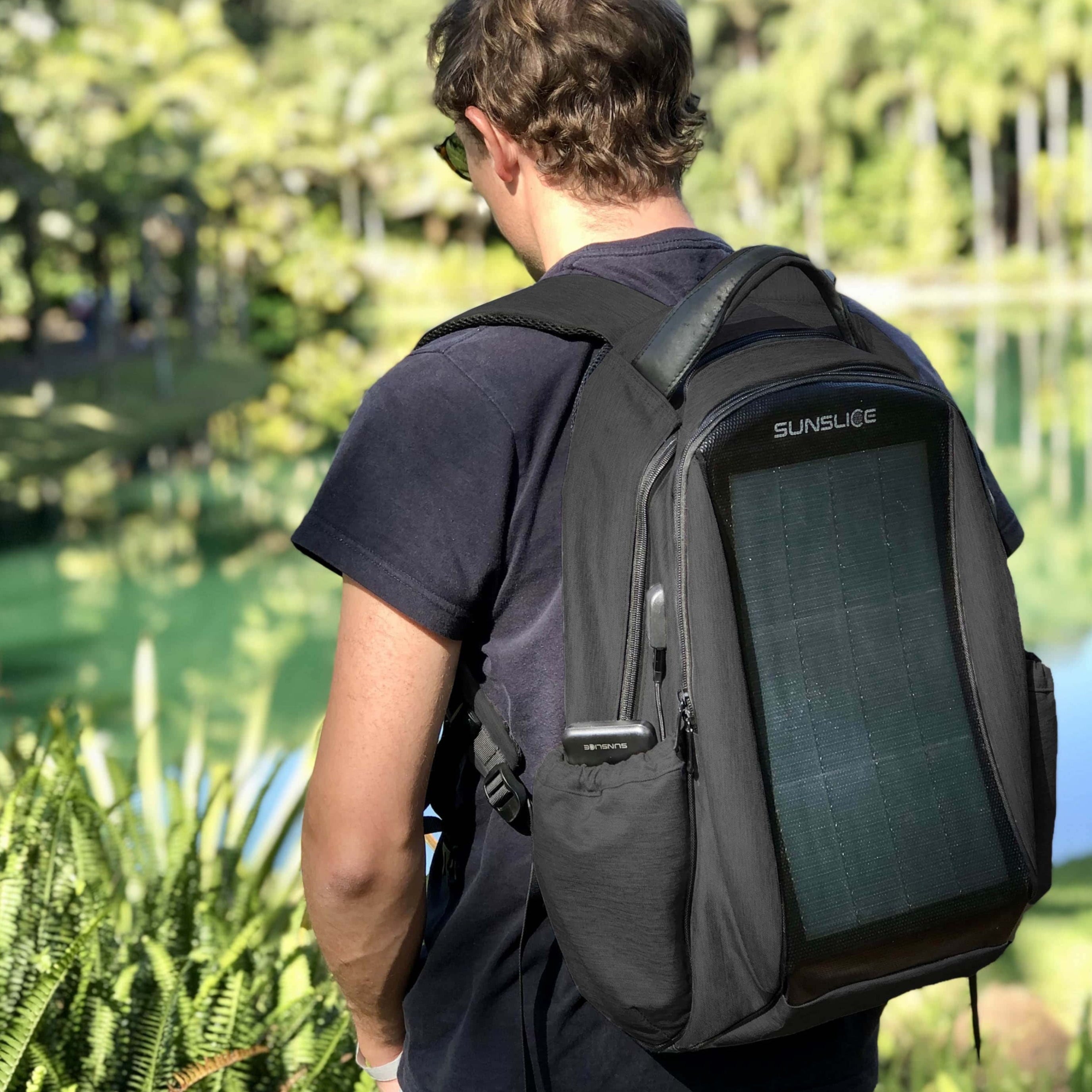 array solar backpack for laptops Lensun 20W Waterproof Backpack, USB & Type-C Port LensunSolar on your bike Zenith - Solar Backpack