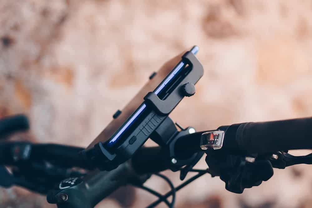 smartphone on a motorcycle phone charger