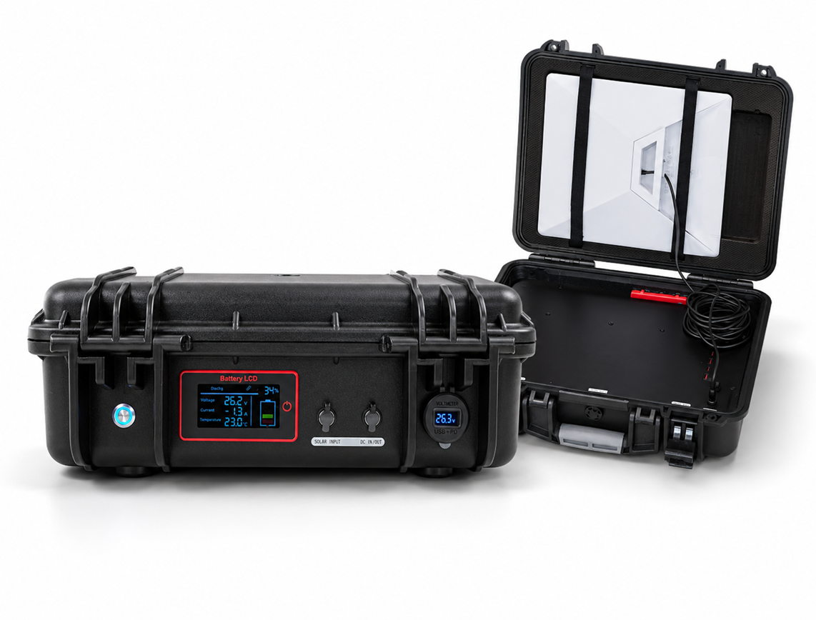 LINKPOWER MINI INTEGRATED 512 rugged Starlink Mini battery case with 512Wh LiFePO4 power system