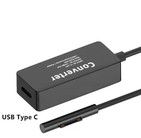USB-C to Microsoft Surface Pro 5/6/7/8/9 & GO & Surface Laptop 4/5 - A