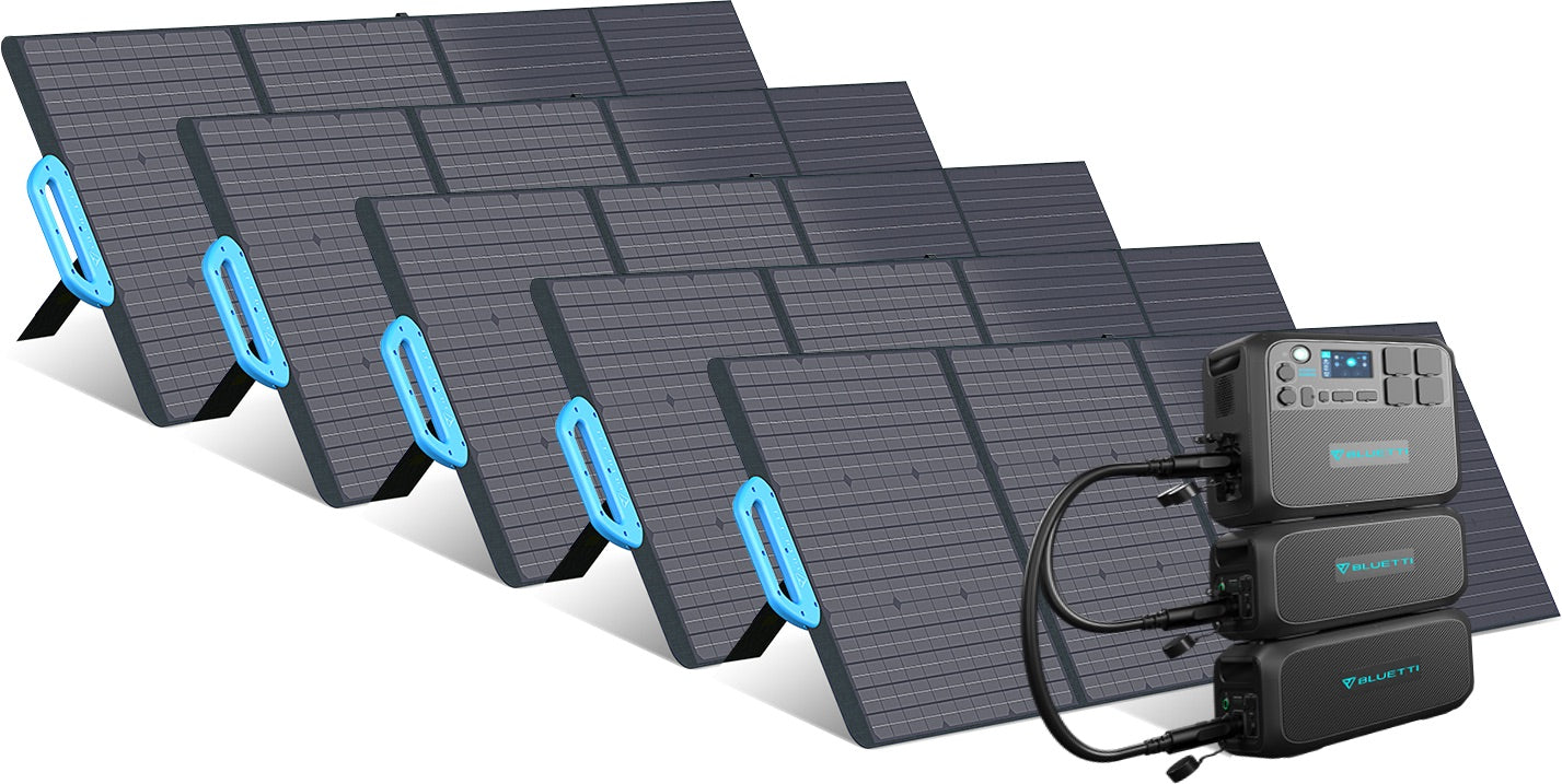 Bluetti 2kWh-8.2kWh - Générateur solaire extensible de 2'200W - Sunslice