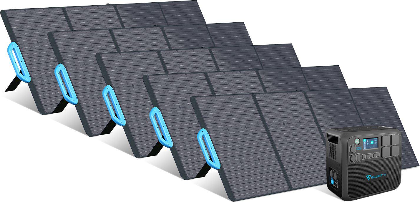 Bluetti 2kWh-8.2kWh - 2'200W ausbaubarer Solargenerator - Sunslice