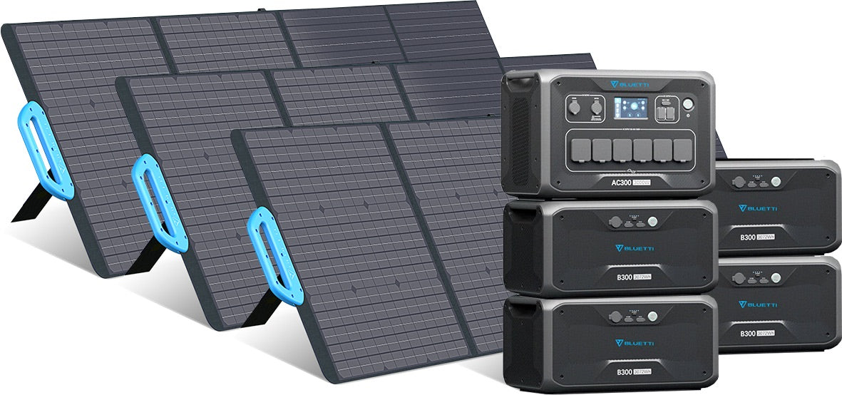 Bluetti AC300 + 1x B300 Home Battery Backup Solar Generator Kit – Solar  Paradise