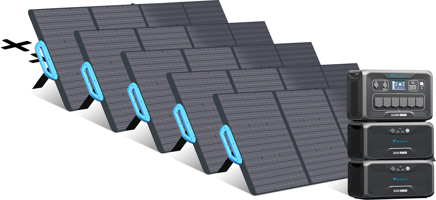 Bluetti 3kWh-12.3kWh - Générateur solaire extensible de 3'000 W - Sunslice