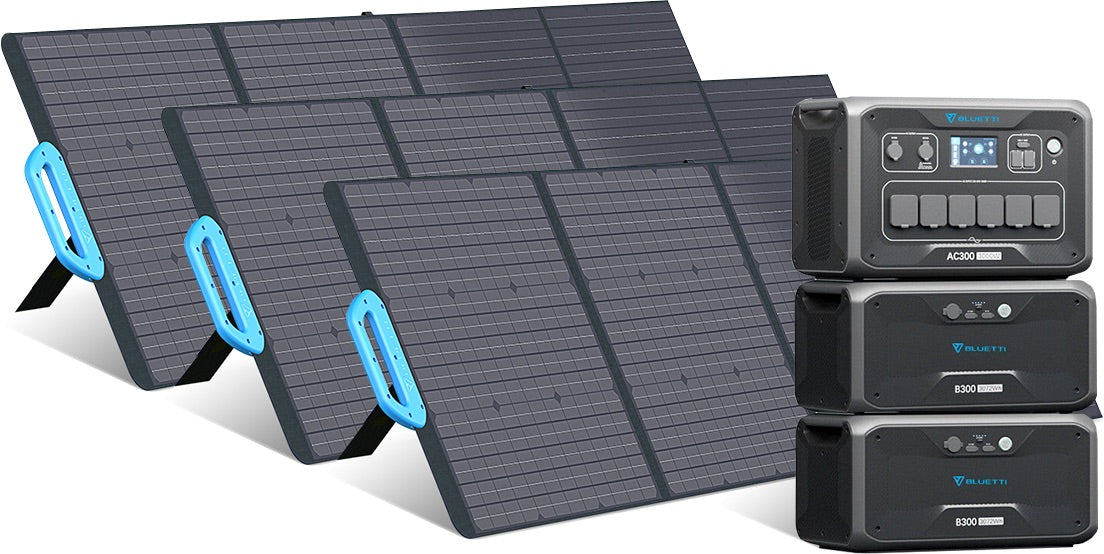 Bluetti 3kWh-12.3kWh - Générateur solaire extensible de 3'000 W - Sunslice