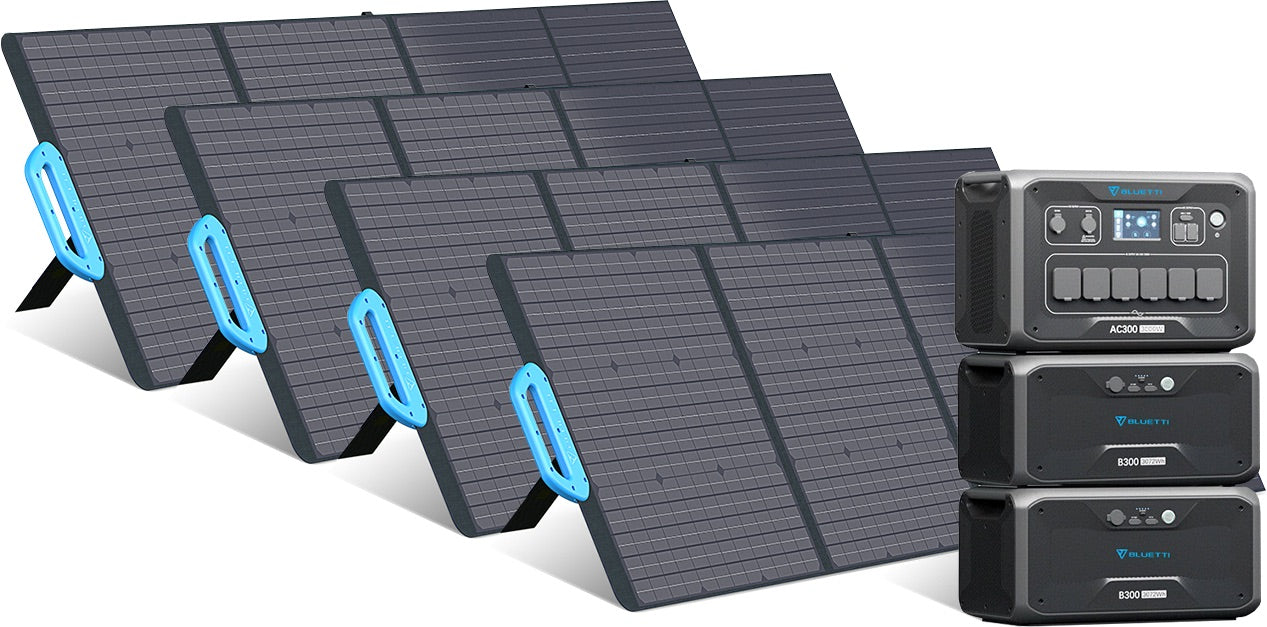 Bluetti 3kWh-12.3kWh - Générateur solaire extensible de 3'000 W - Sunslice