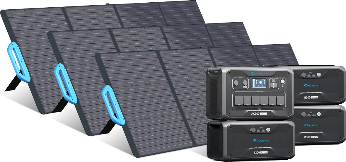 Bluetti 3kWh-12.3kWh - Générateur solaire extensible de 3'000 W - Sunslice