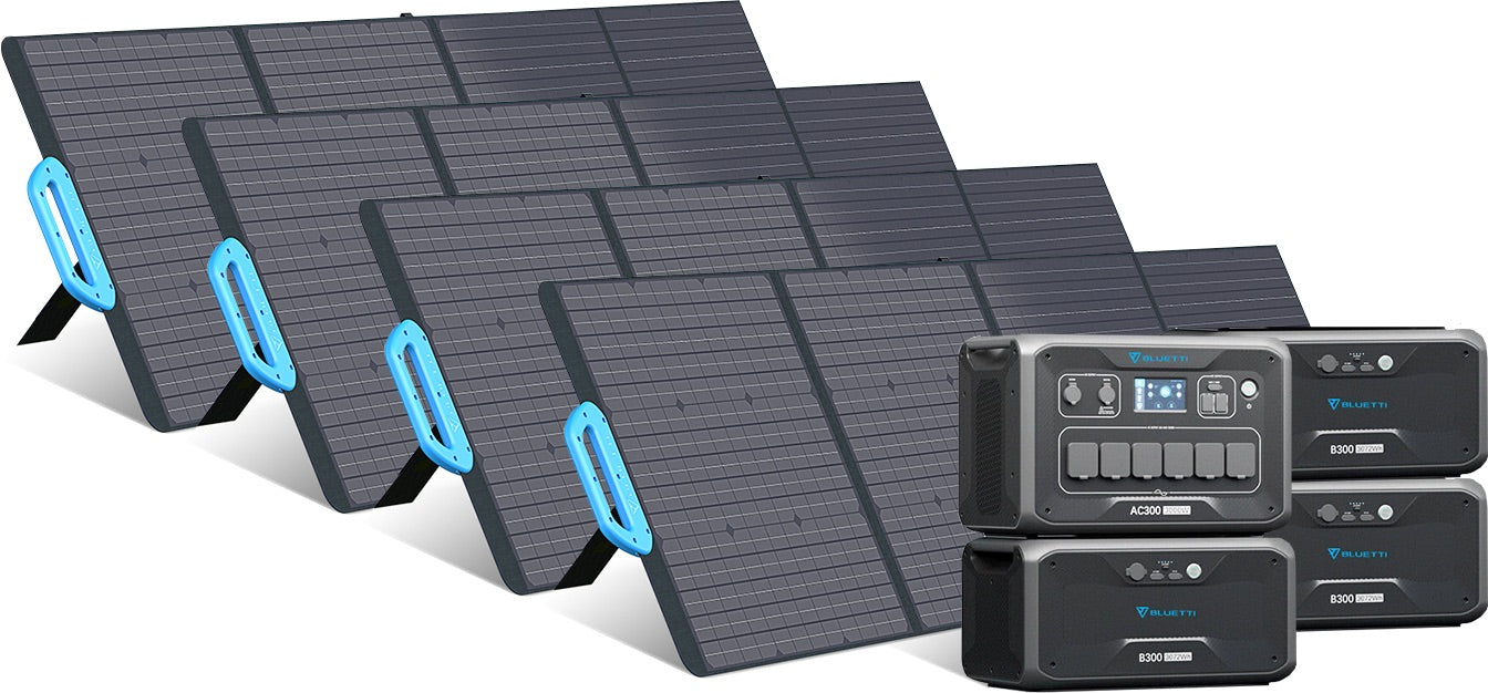 Bluetti 3kWh-12.3kWh - Générateur solaire extensible de 3'000 W - Sunslice