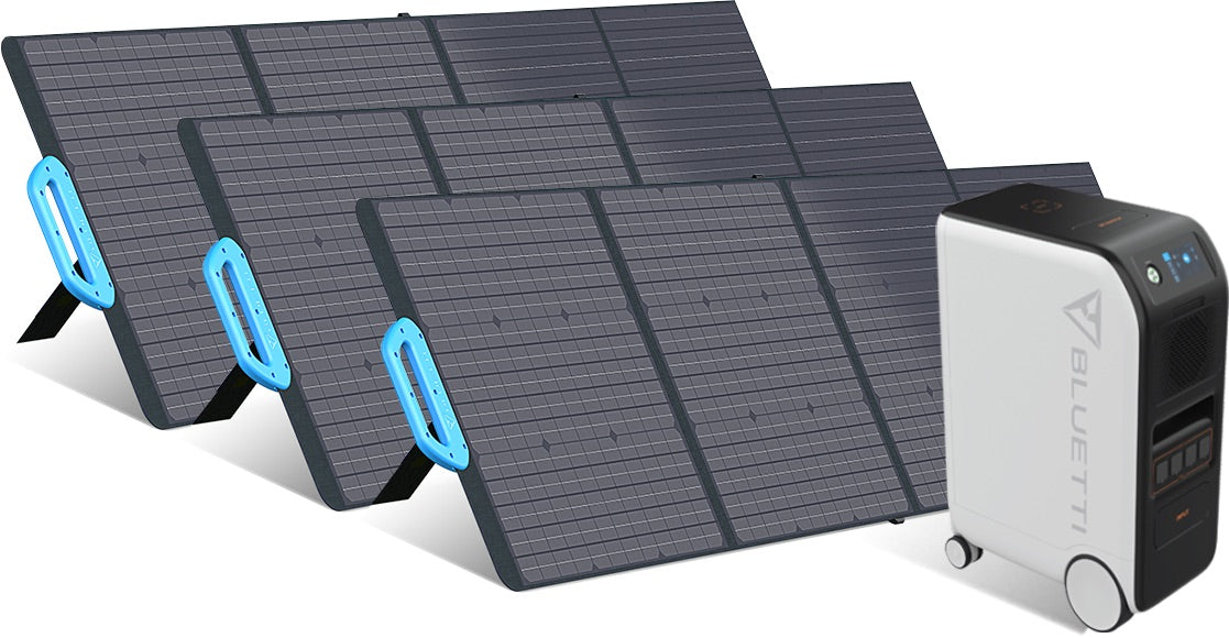Bluetti 5.1kWh - 3'000W Home Off-Grid Zonnegenerator - Zonne-energiegenerator voor thuisgebruik. Sunslice