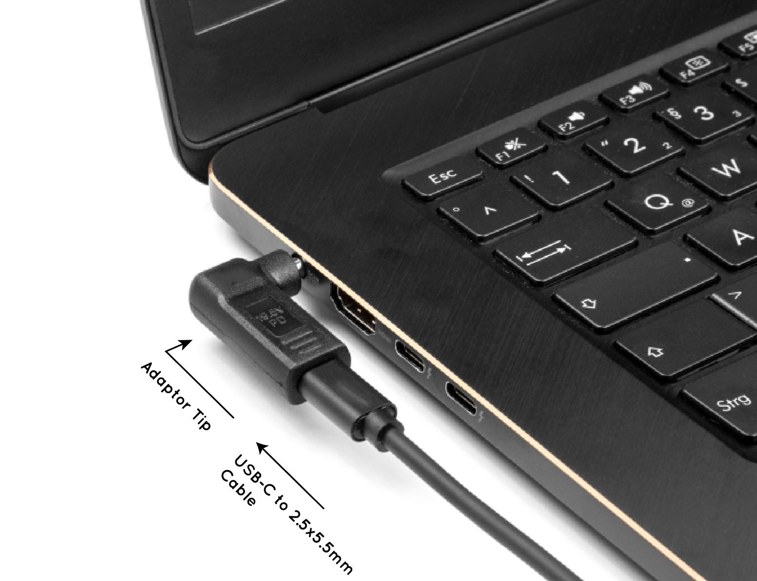 Fiches d'alimentation pour ordinateur portable - 65 Watts - Câble et adaptateur USB-C - Sunslice