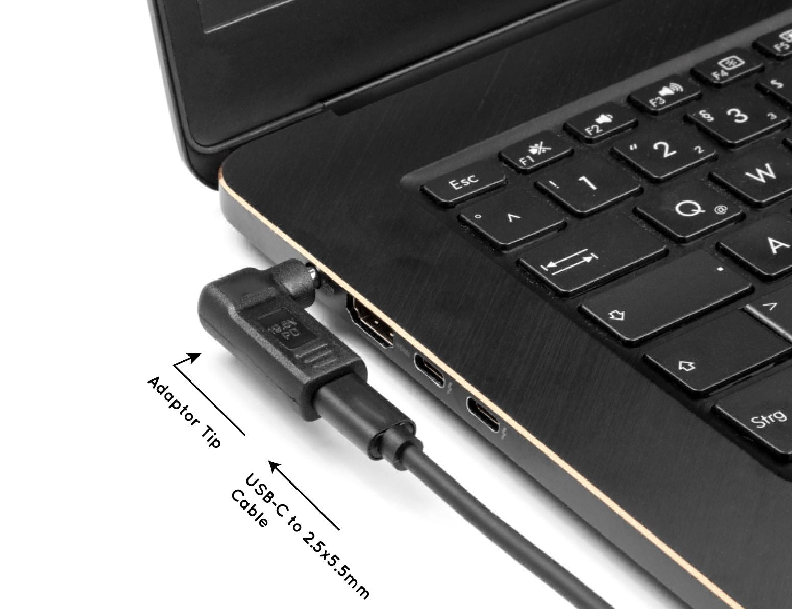 Fiches d'alimentation pour ordinateur portable - 65 Watts - Câble et adaptateur USB-C - Sunslice